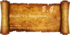 Bajári Georgina névjegykártya